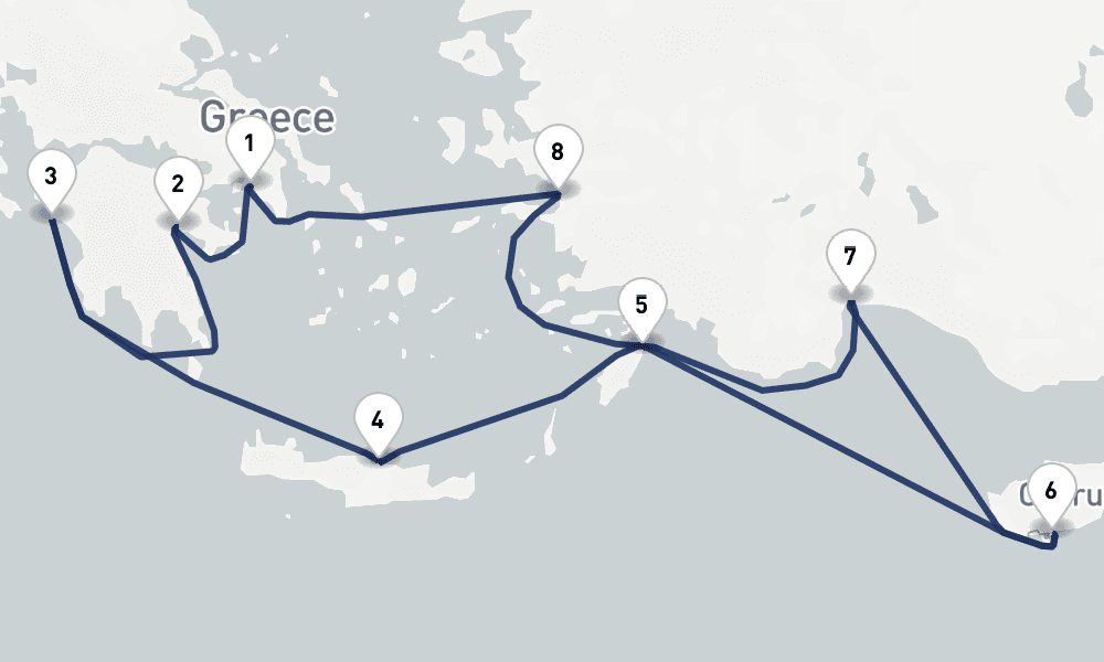 11 days, round-trip Best of Greece 12日間