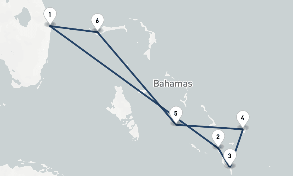 7 days, round-trip Bountiful Bahamas 8日間