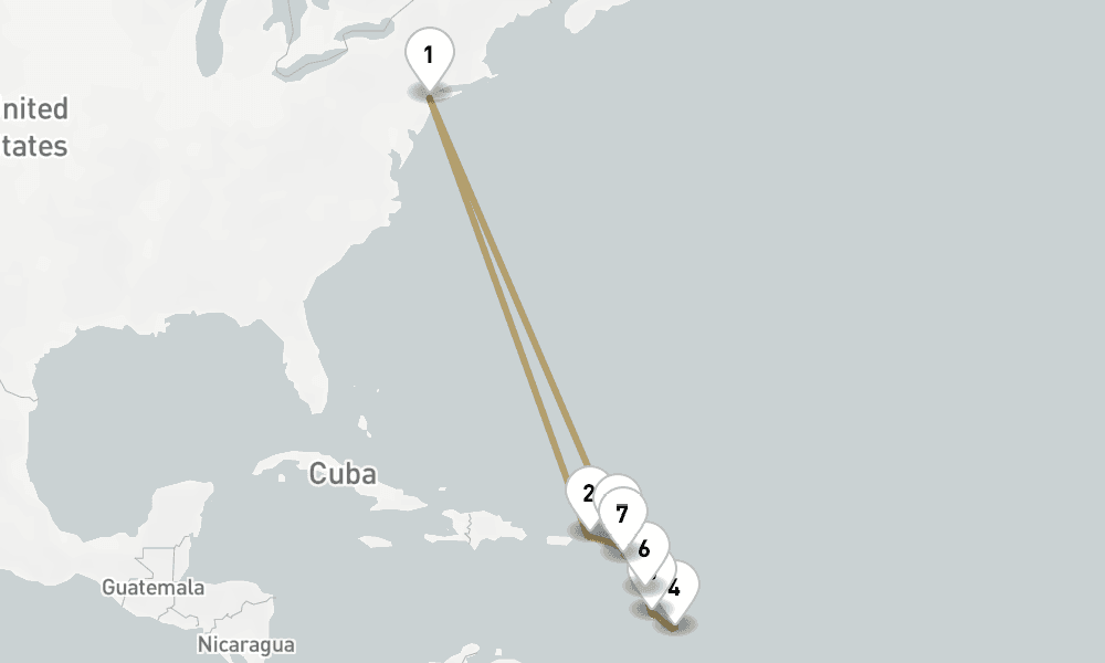 14 days, round-trip Caribbean Celebration 15日間