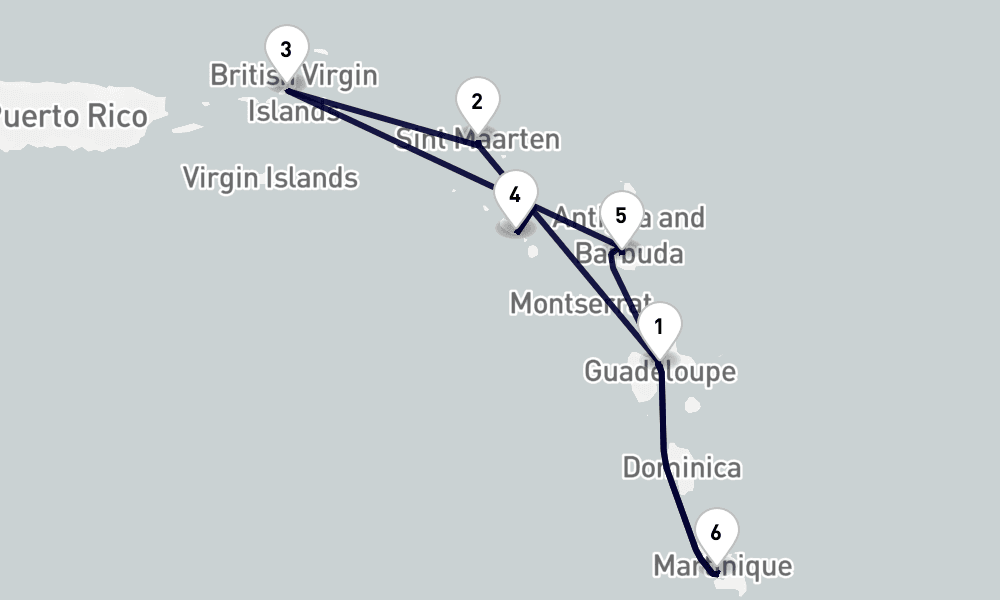 7 days, round-trip Southern Caribbean 8日間