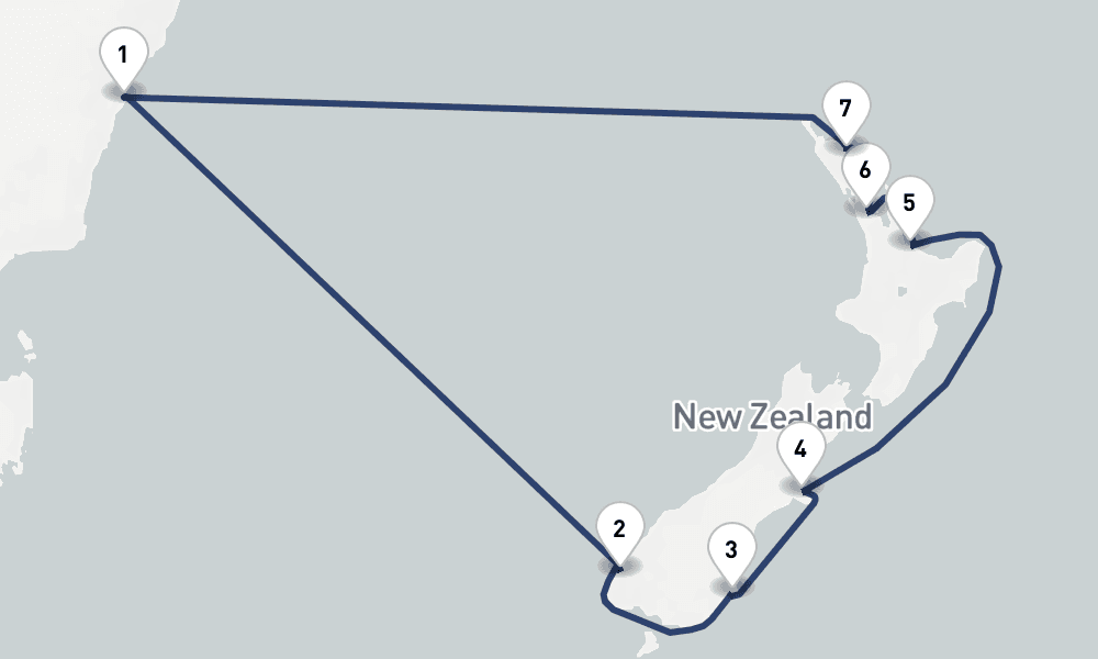 12 days, round-trip Best of New Zealand 13日間