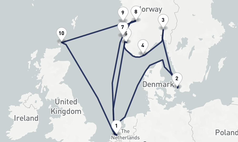 14 days, round-trip Fjords Of Norway Collectors Voyage 15日間
