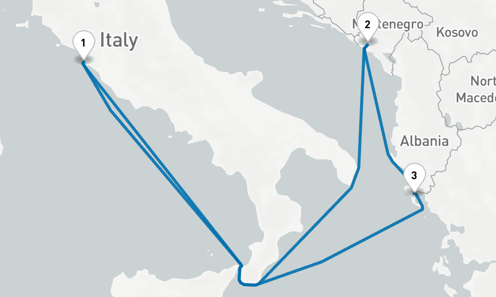 5 days, round-trip Greece Adriatic Sampler 6日間