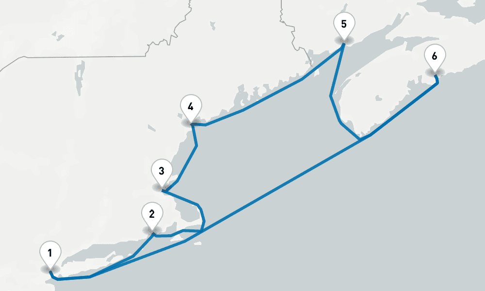 7 days, round-trip Canada New England with Saint John 8日間