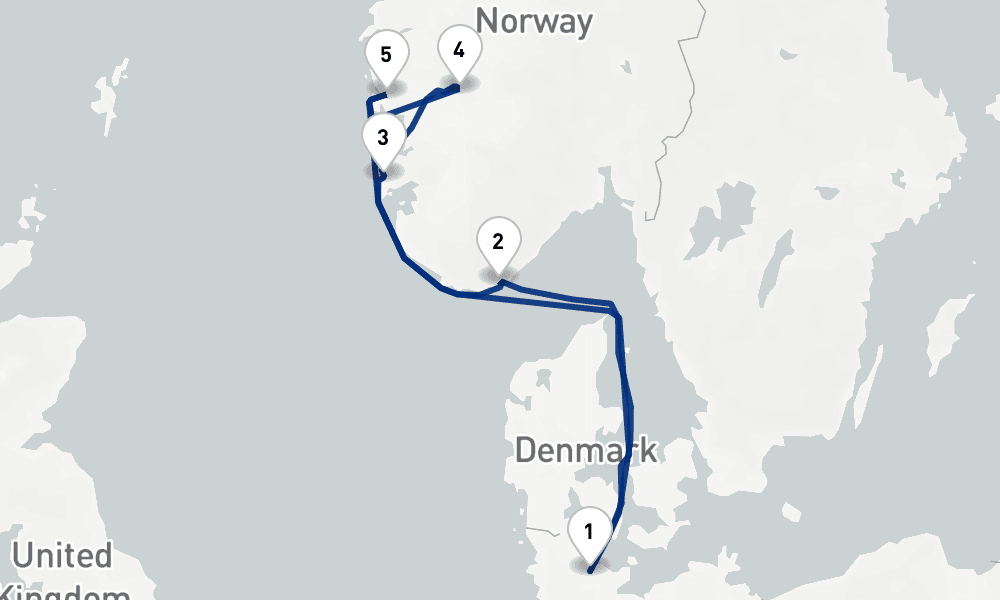 7 days, round-trip Norwegian Fjords 8日間