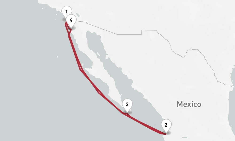 7 days, round-trip Mexican Riviera Cruise From San Diego 8日間