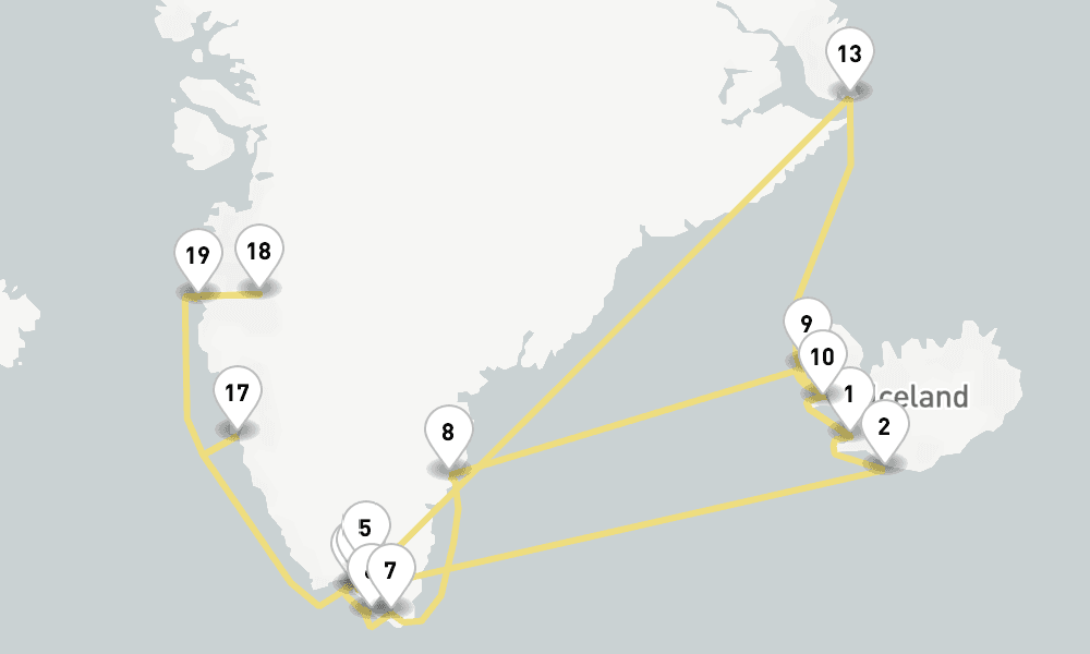 28 days, one-way from Reykjavik to Kangerlussuaq 29日間