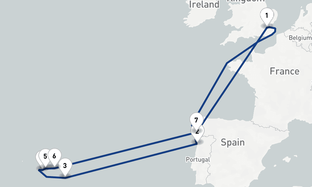 15 days, round-trip Scenic Isles Of The Azores Portugal 16日間
