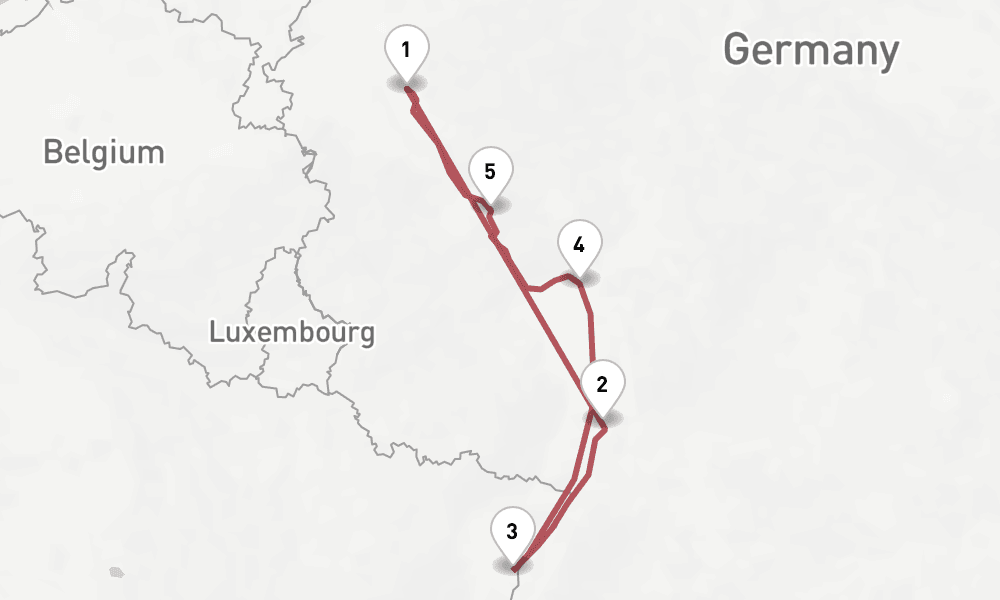 5 days, round-trip Rhine 6日間