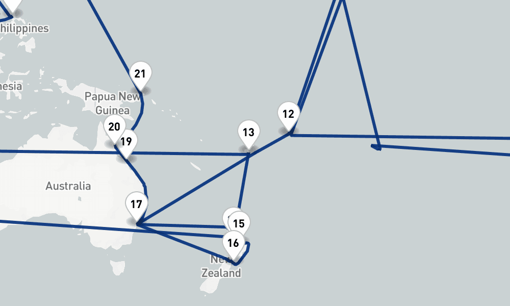 125 days, round-trip Epic World Explorer 126日間