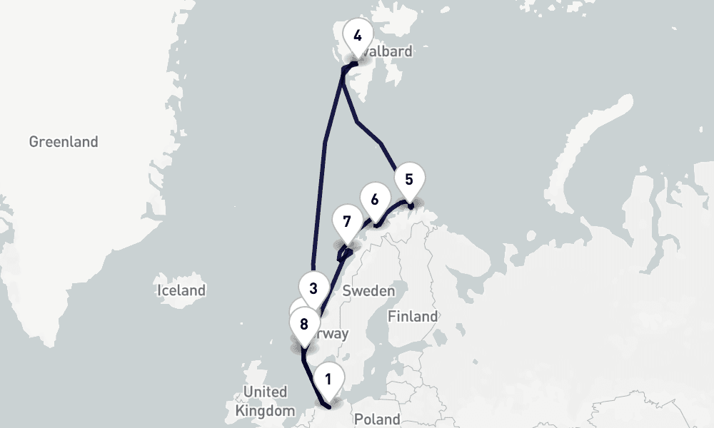 14 days, round-trip Northern Europe 15日間