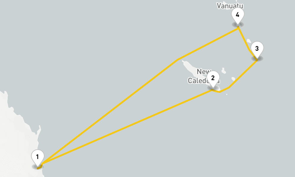 8 days, round-trip South Pacific Cruise 9日間