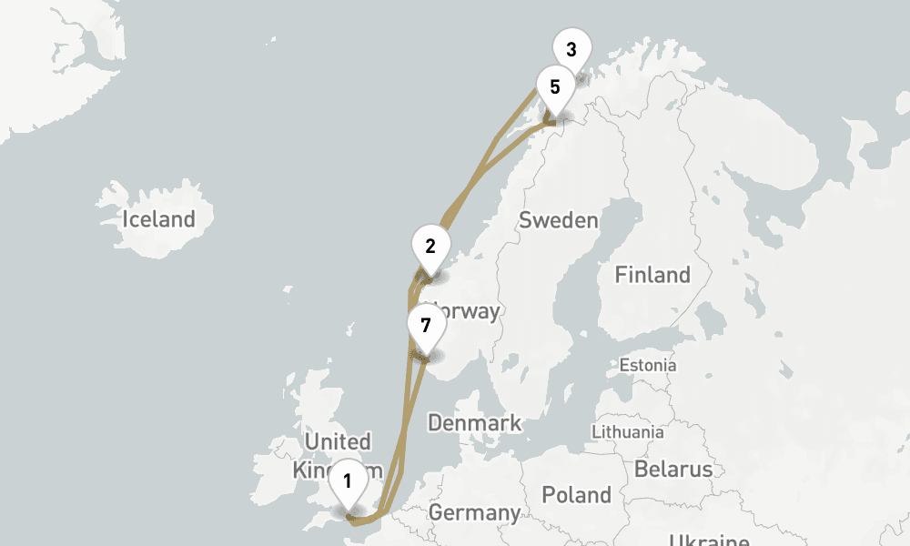 12 days, round-trip Norway And Northern Lights 13日間