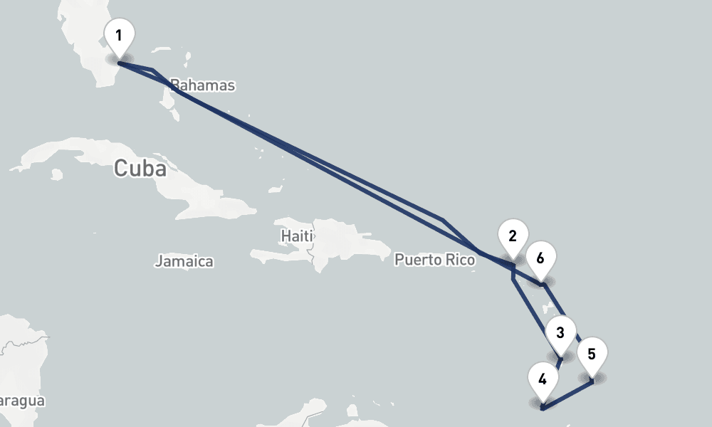 10 days, round-trip Ultimate Southern Caribbean 11日間