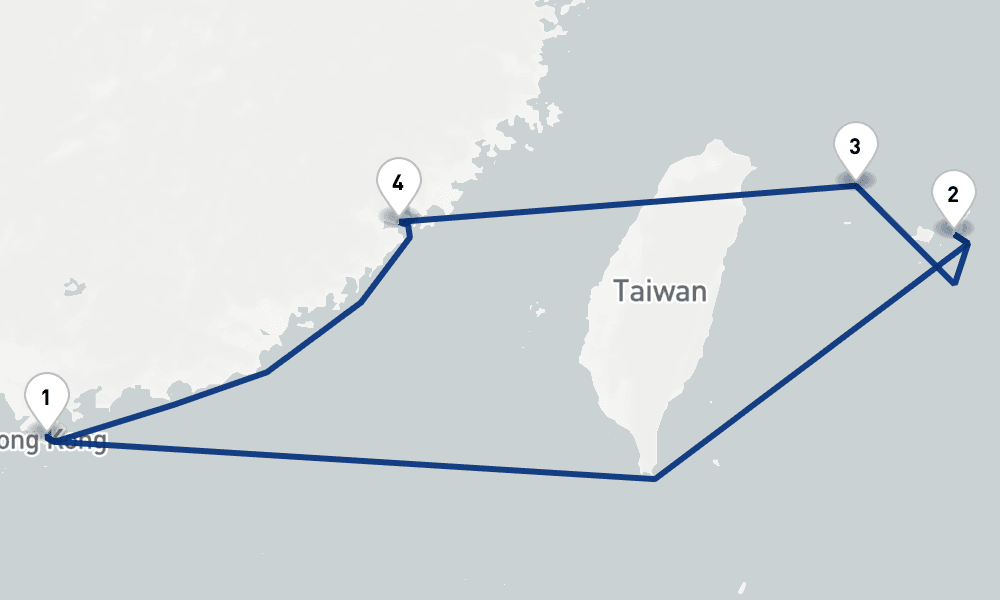 5 days, round-trip Ishigaki - Miyakojima - Xiamen Cruise 6日間