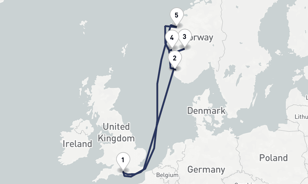 8 days, round-trip Scenic Norwegian Fjords 9日間