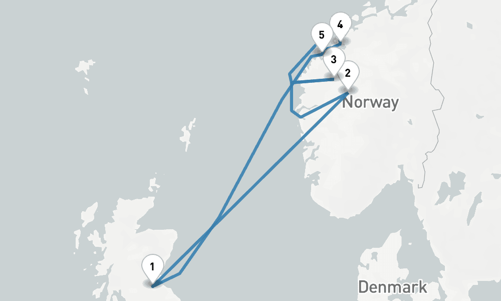 7 days, round-trip Scenic Fjords of Norway 8日間