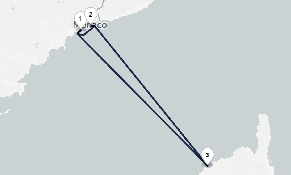 3 nights / 4 days, Villefranche-sur-Mer (Nice, France Riviera) Round trip