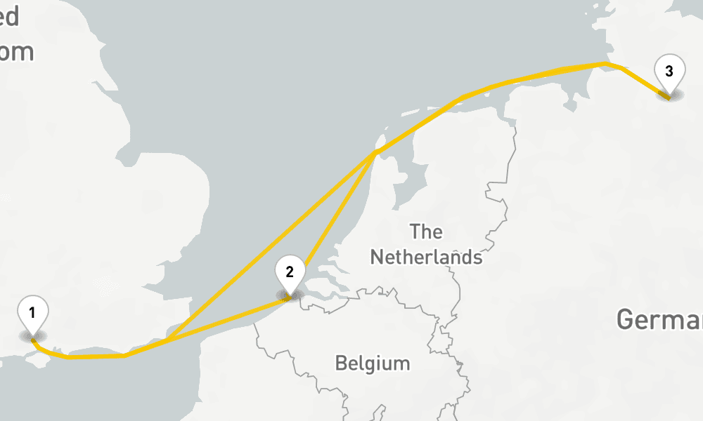 5 days, round-trip Hamburg Bruges Cruise 6日間
