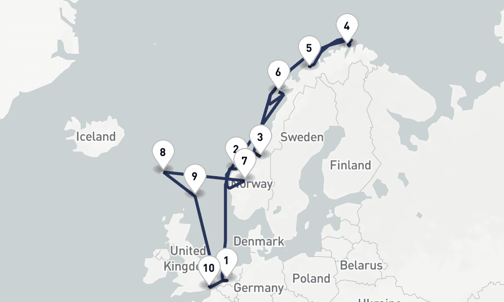 14 days, round-trip Arctic Circle Crossing 15日間