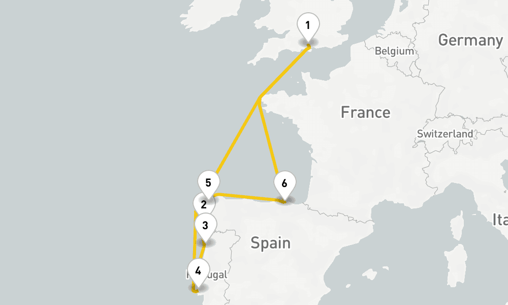 9 days, round-trip Spanish Flair Cruise 10日間