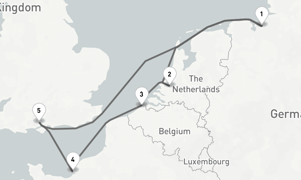 7 days, round-trip - Westeuropas Vielfalt - AbBis Bremerhaven 8日間