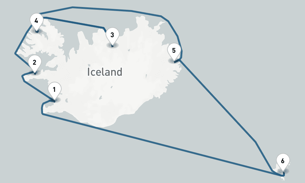 7 days, round-trip Iceland Round-trip from Reykjavik Faroe Islands 8日間