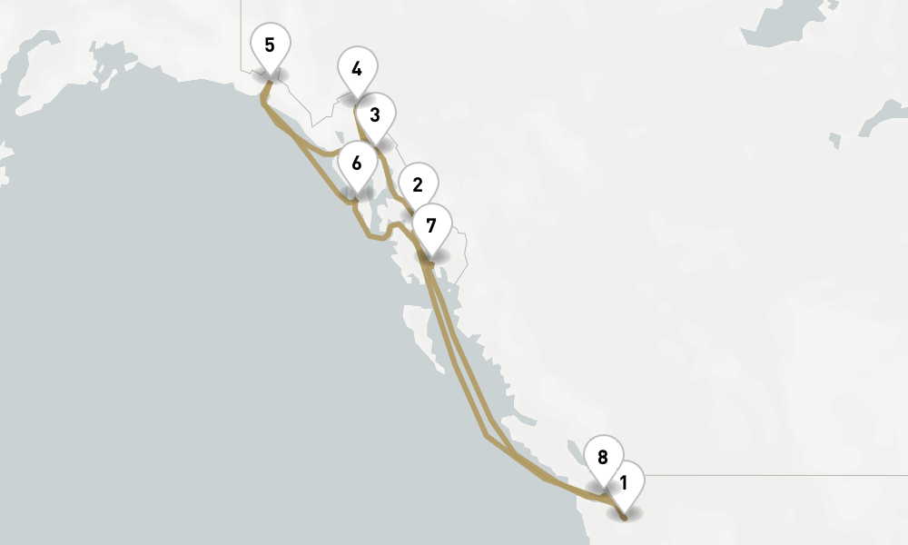 10 days, round-trip Alaska 11日間