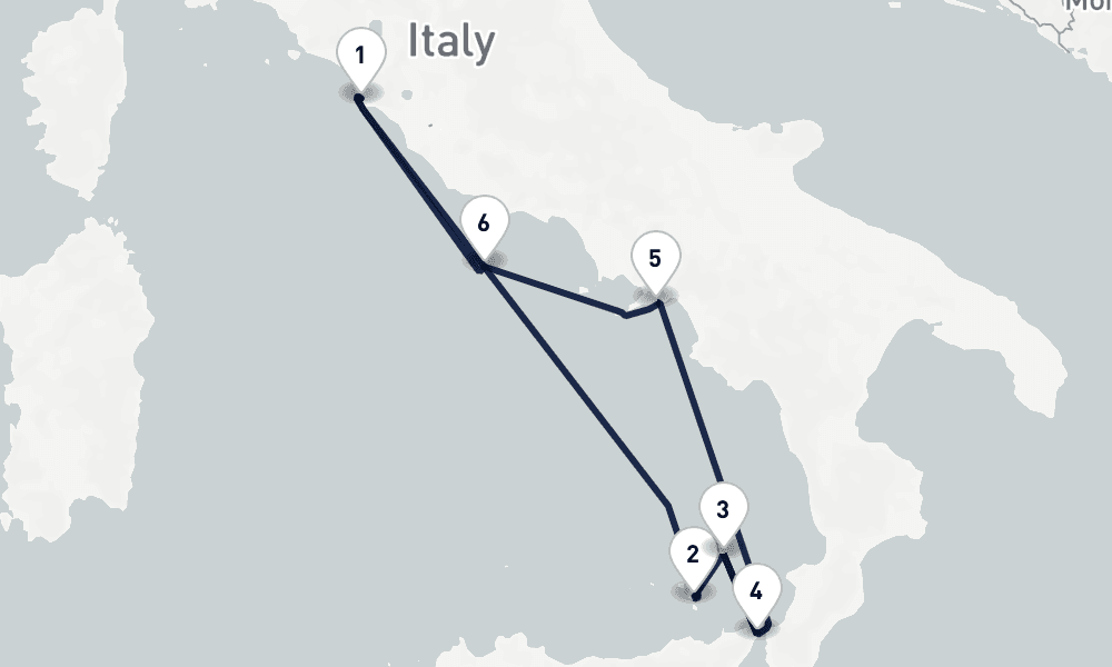 6 nights / 7 days, Civitavecchia (Rome, Italy) Round trip