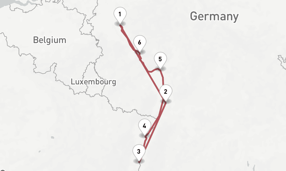7 days, round-trip Rhine 8日間