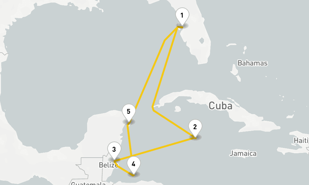 8 days, round-trip Western Caribbean Cruise 9日間