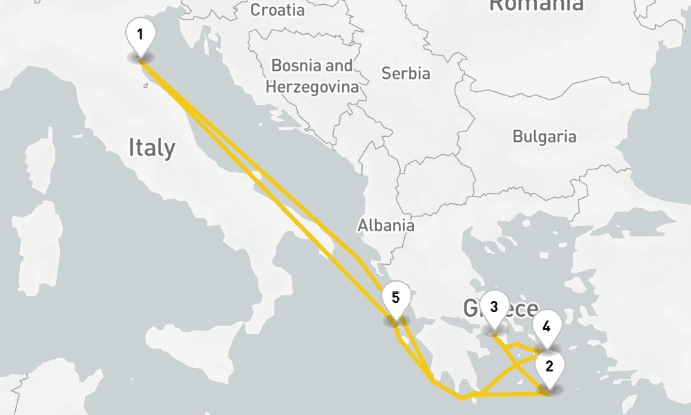 7 days, round-trip Greek Isles Cruise 8日間