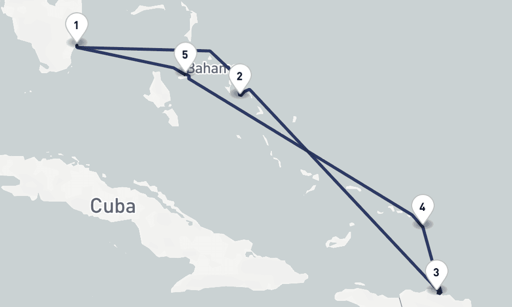 7 days, round-trip Eastern Caribbean Amber Cove Bahamas 8日間