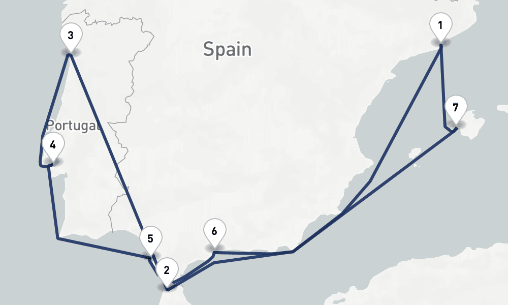 10 days, round-trip Spain, Portugal Morocco 11日間
