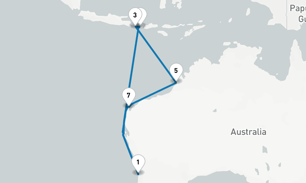 14 days, round-trip Indonesia 15日間