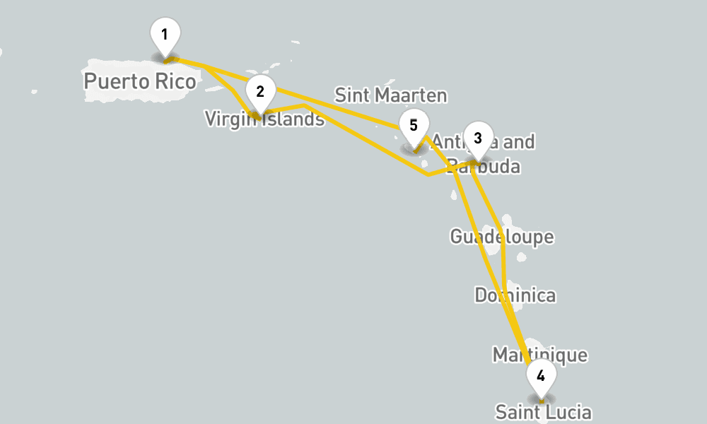 6 days, round-trip Southern Caribbean Cruise 7日間