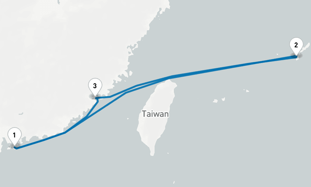 5 days, round-trip Naha - Xiamen Cruise 6日間
