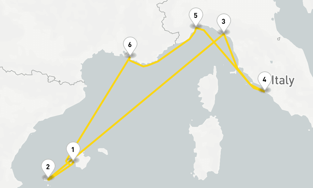 7 days, round-trip Western Mediterranean from Palma 8日間