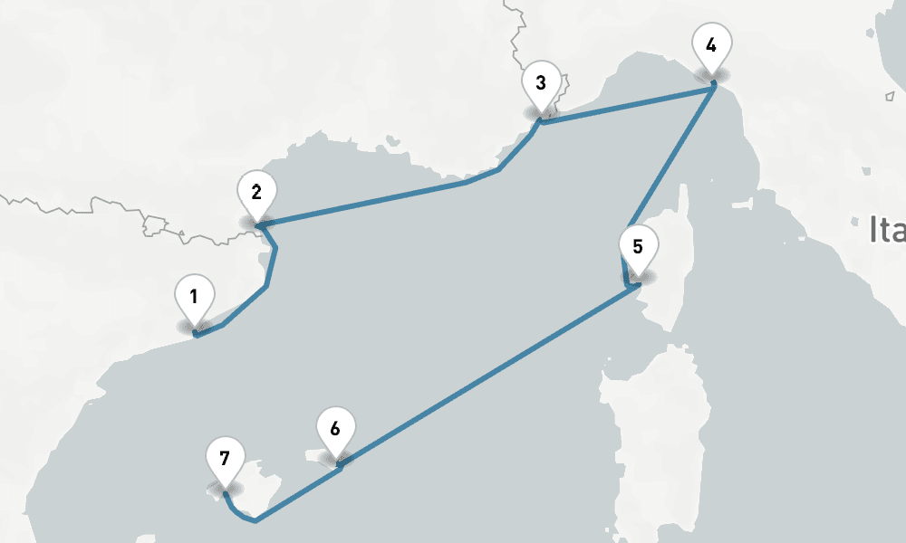 6 days, one-way from Barcelona to Palma de Mallorca 7日間