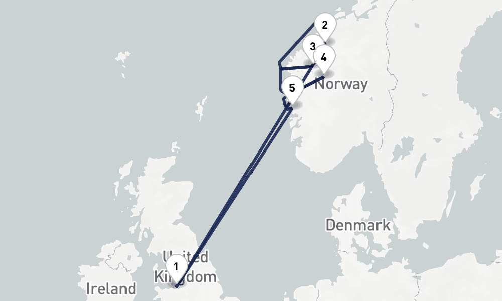 9 days, round-trip Scenic Summertime Fjords of Norway 10日間
