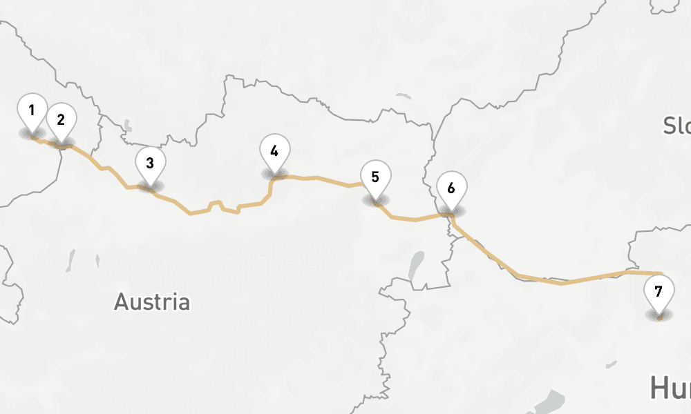 6 nights / 7 days, one-way from Vilshofen an der Donau to Budapest