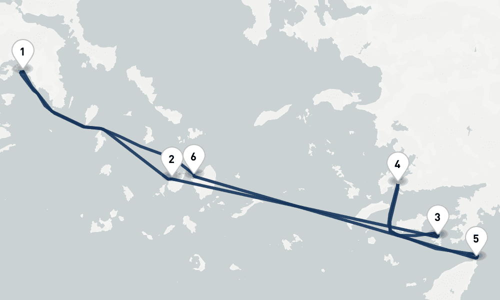 7 days, round-trip Yachting the Greek Isles 8日間