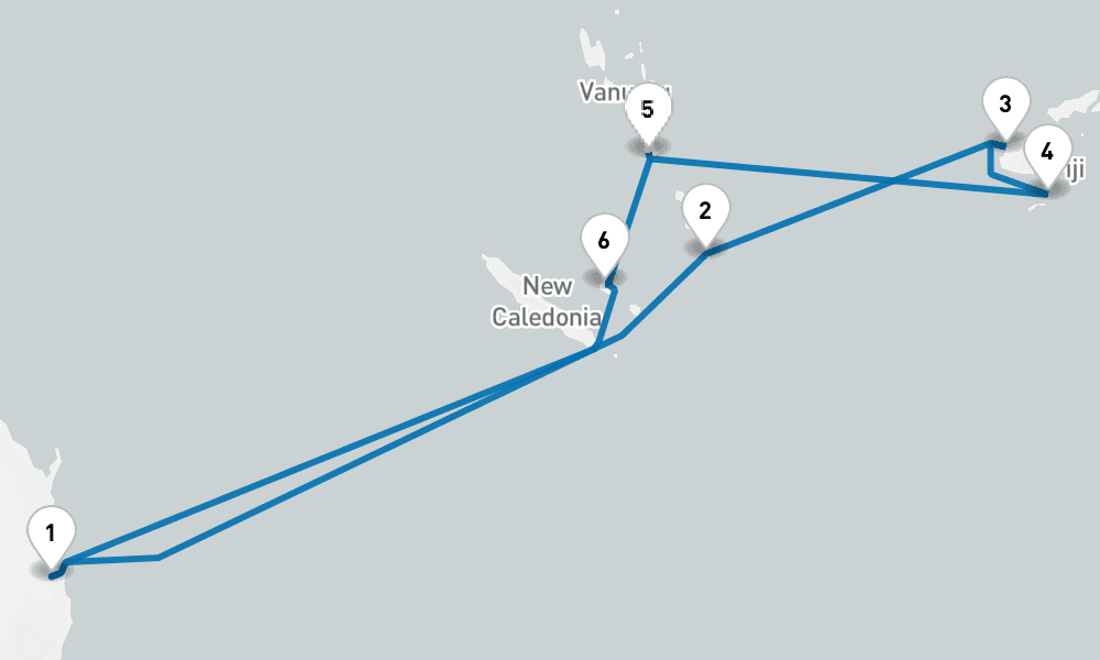 12 days, round-trip Fiji South Pacific 13日間