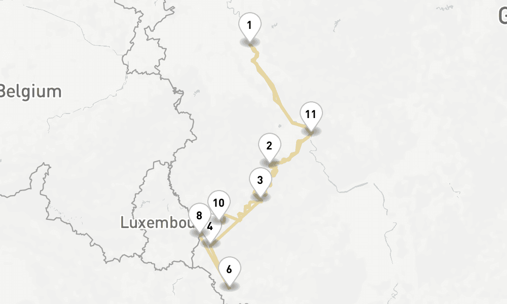 7 days, round-trip Moselle 8日間
