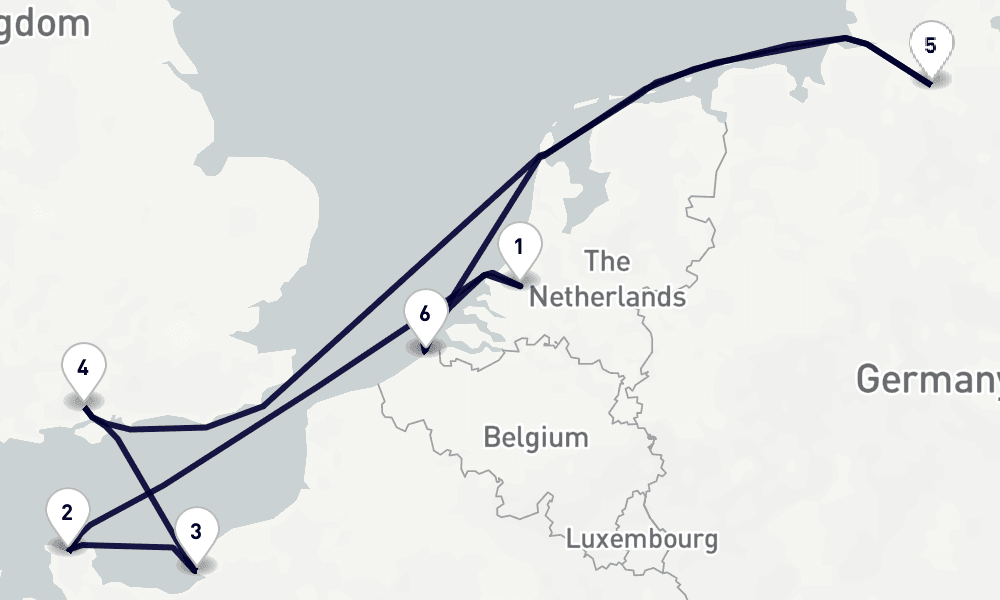 8 days, round-trip Northern Europe 9日間