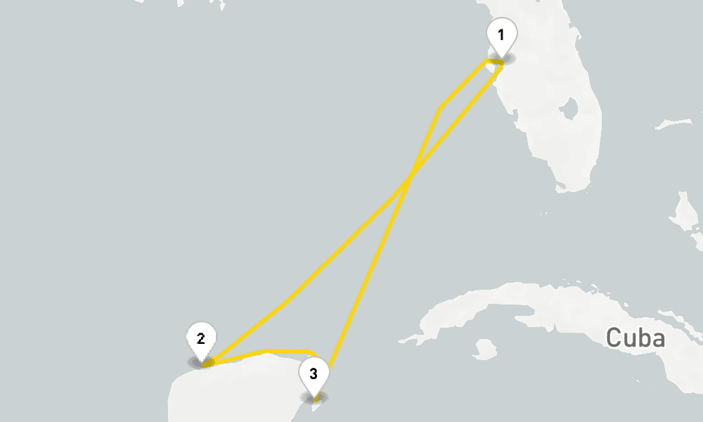 5 days, round-trip Mexico Duo 6日間