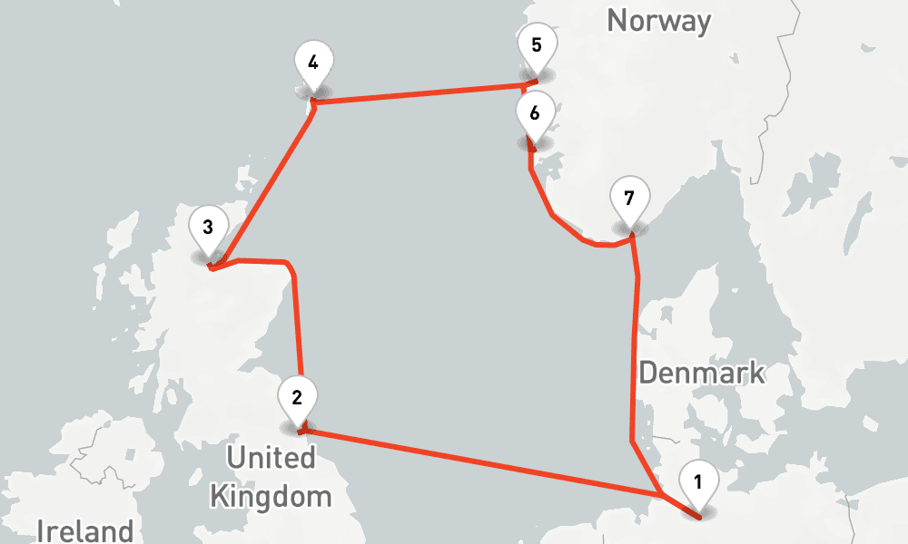 9 nights / 10 days, Hamburg Round trip
