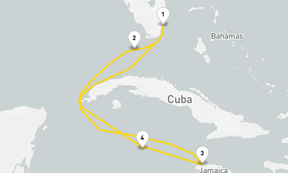 6 days, round-trip Key West Western Caribbean 7日間