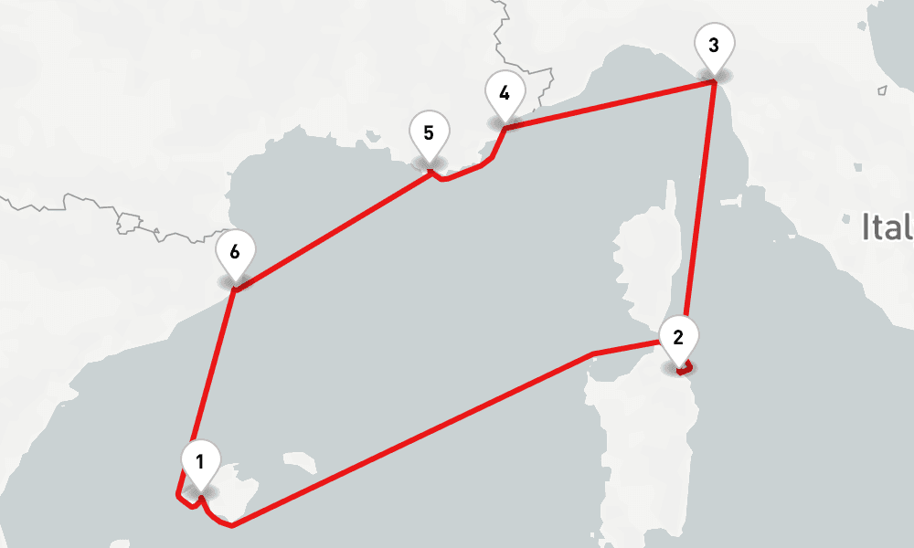 7 days, round-trip Jewels Of The Mediterranean 8日間