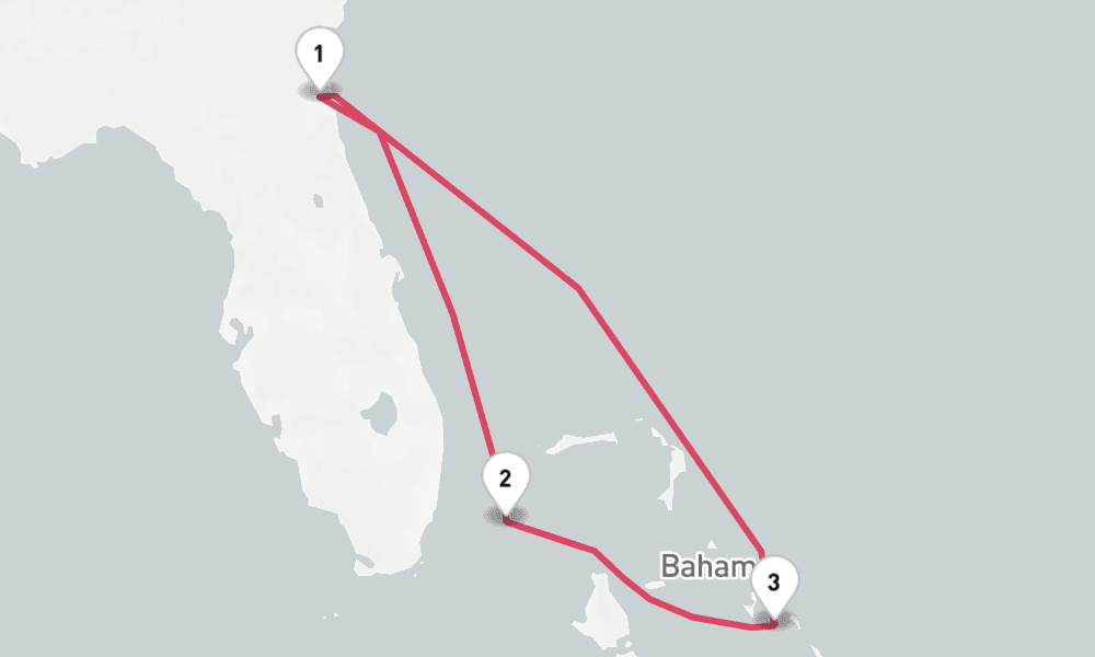 5 nights / 6 days, Jacksonville (JAXPORT, Florida) Round trip